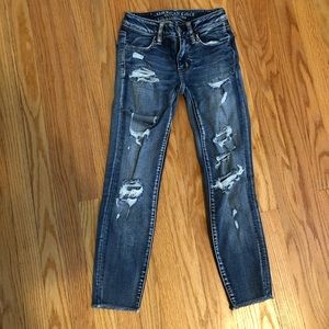 Distressed jeans